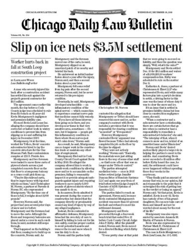 Slip on Ice Nets $3.5M settlement