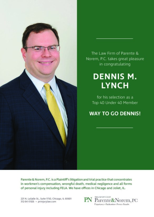 Attorney Dennis Lynch named a Top 40 Under 40 Member!