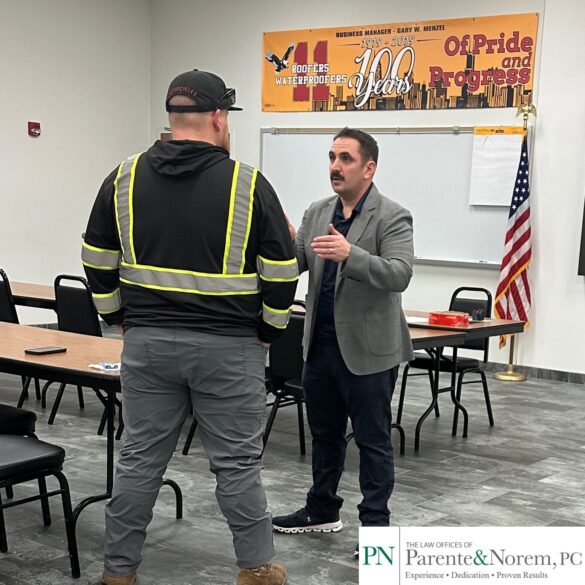 P&N BLOG | The Law Offices of Parente & Norem, P.C. Attends Roofers Local 11 Apprenticeship Program Event