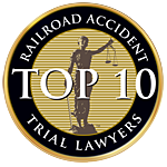 Top 10 Railroad Accident Trial Lawyers - Award