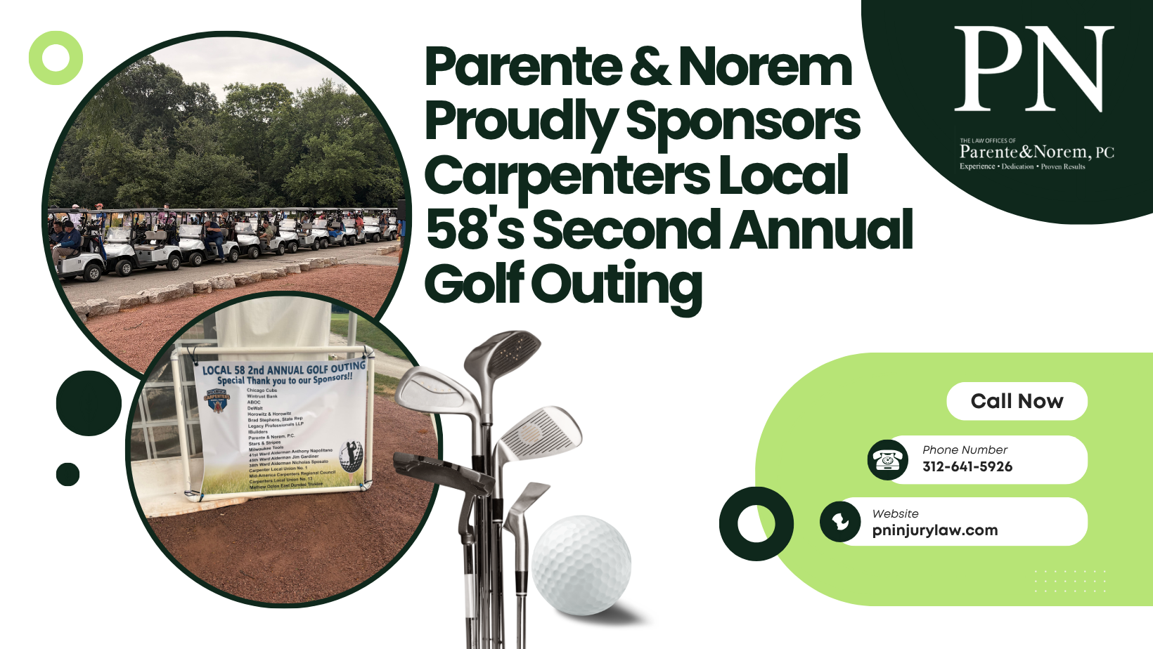 Parente & Norem Proudly Sponsors Carpenters Local 58's Second Annual Golf Outing